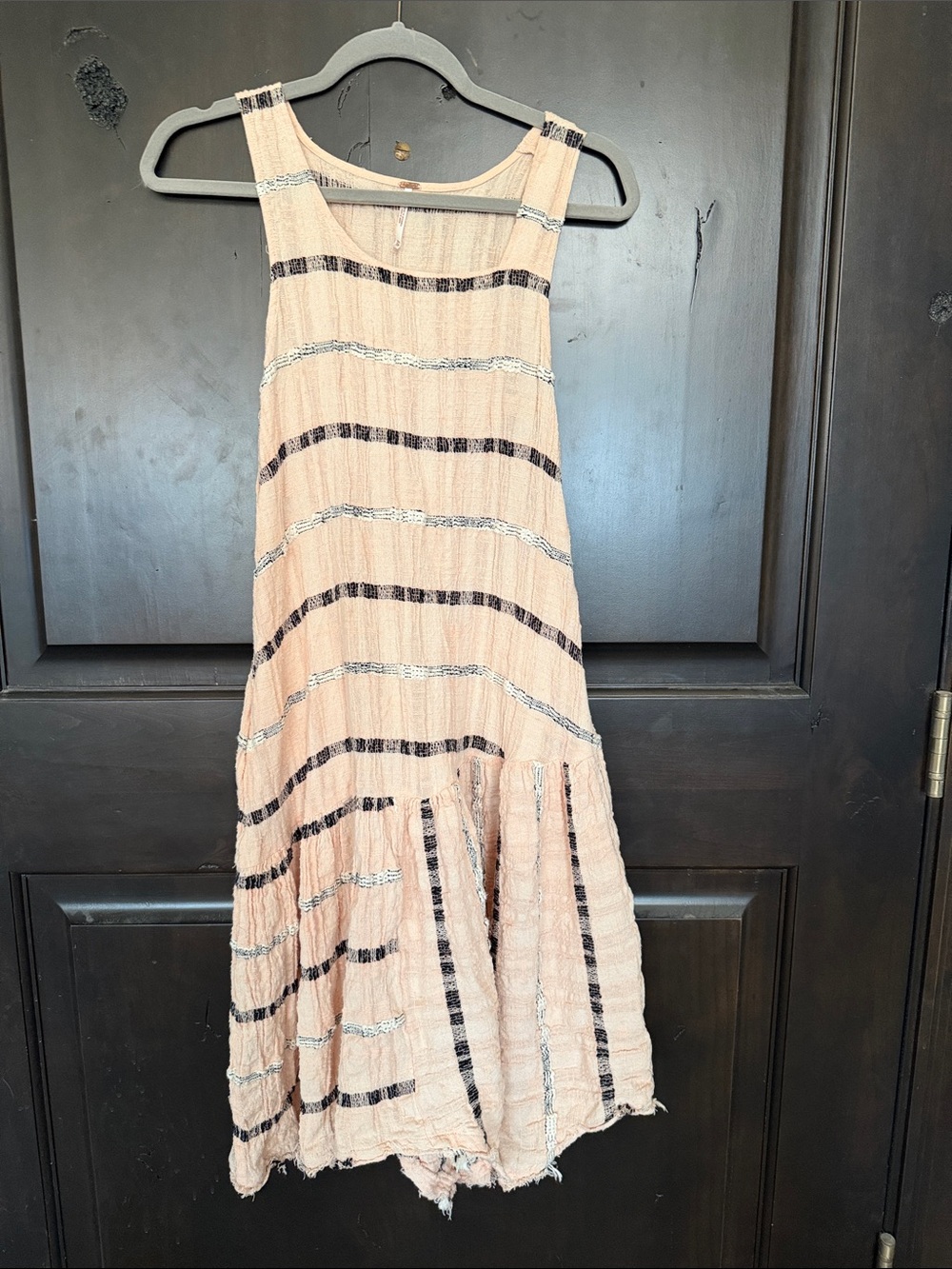 Free People Peach Silver and Black Summer Dress Size XS
